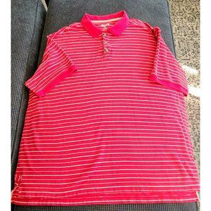 Duluth Trading Mens Polo Short Sleeve Shirt 3XL Red Stripe